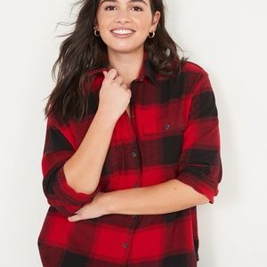 OLD NAVY Classic Light Flannel Boyfriend Shirt Small